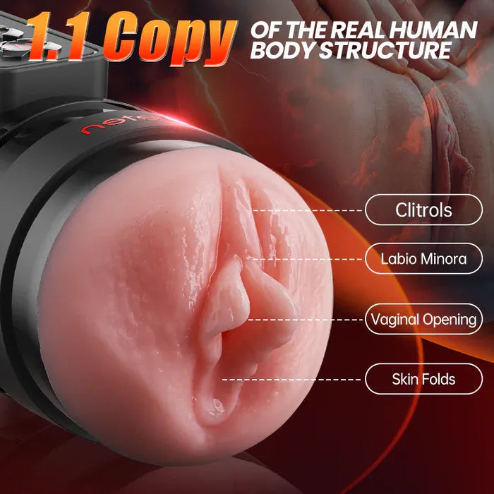 Leten Powerful Blasting: 10 Vibrating Male Masturbator with Moans & APP Control