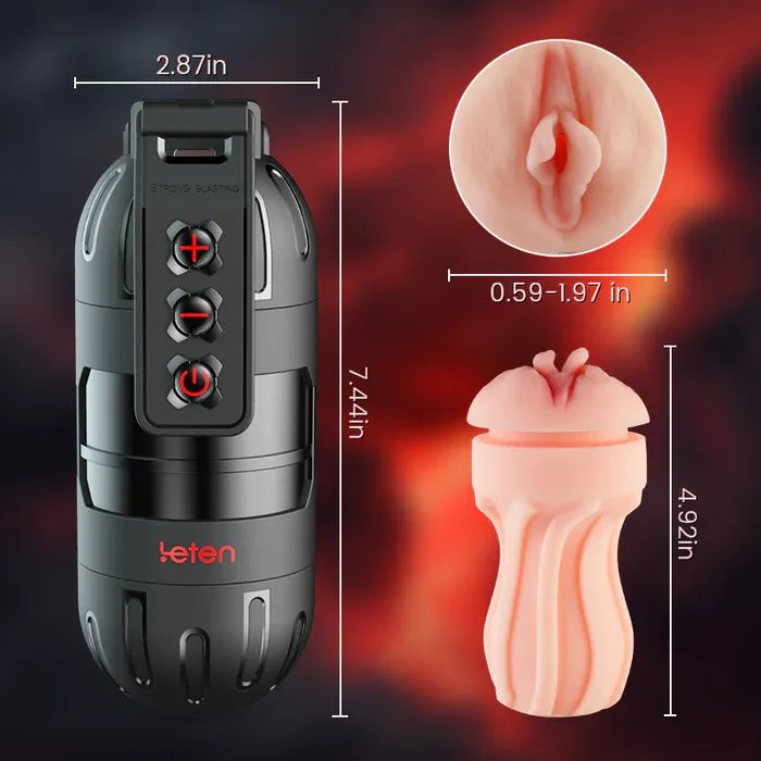 Leten Powerful Blasting: 10 Vibrating Male Masturbator with Moans & APP Control