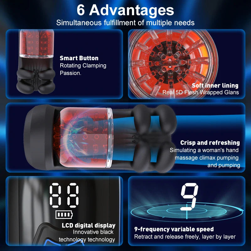 Destroyer: Male Glans Trainer Masturbator with 9 Modes, Fast Charging Pleasure