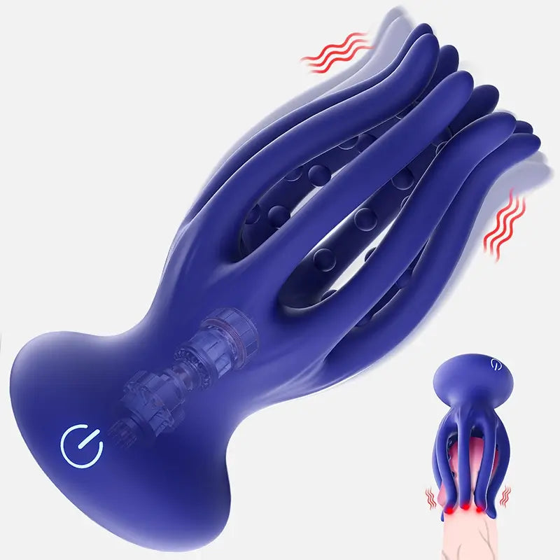 Blaze: Octopus Tentacle Penis Glans Trainer with 10 Vibration Modes