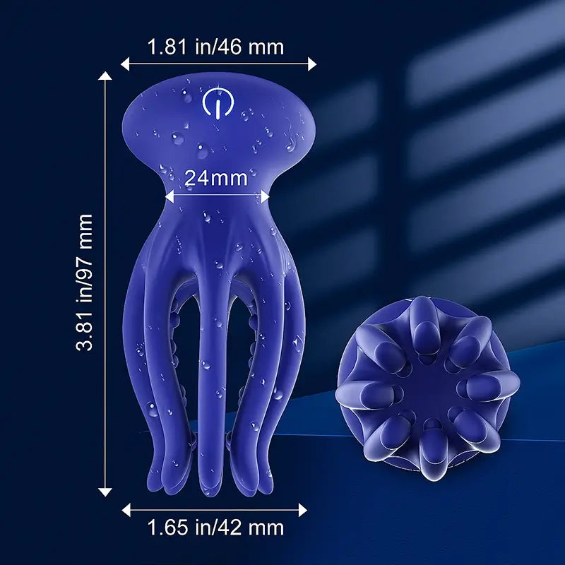 Blaze: Octopus Tentacle Penis Glans Trainer with 10 Vibration Modes