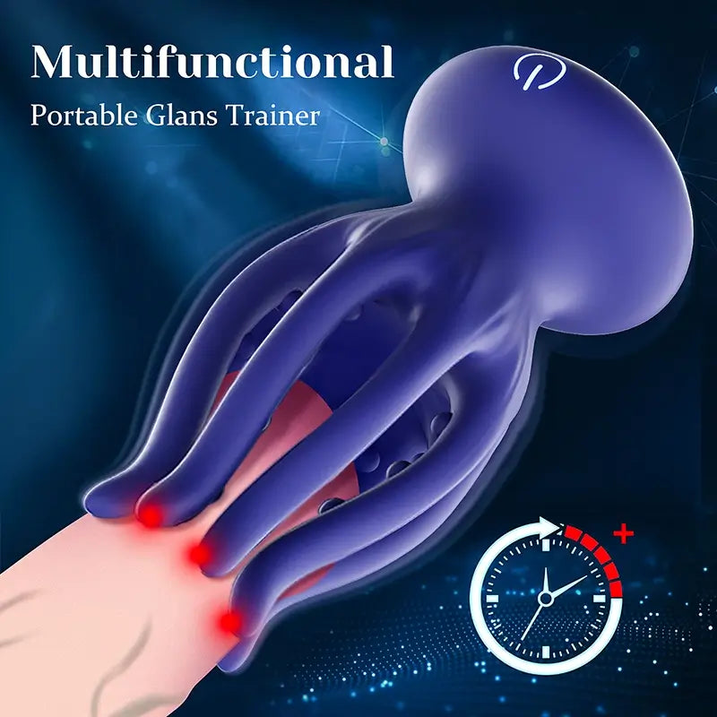 Blaze: Octopus Tentacle Penis Glans Trainer with 10 Vibration Modes