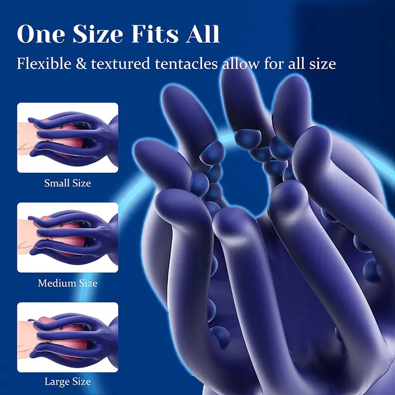 Blaze: Octopus Tentacle Penis Glans Trainer with 10 Vibration Modes