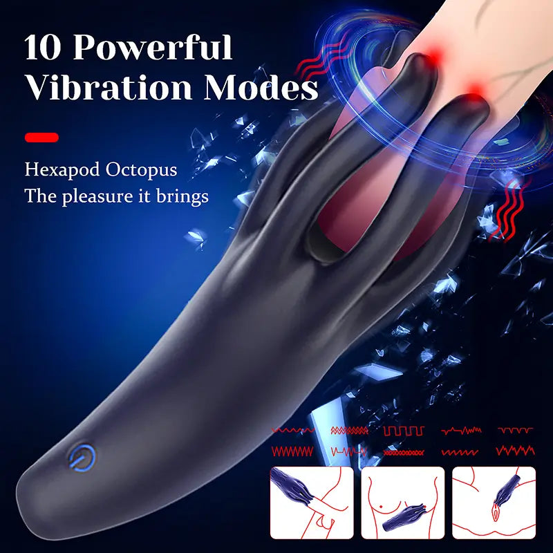 Savage: Monster Tentacle Penis Glans Vibrator with 10 Modes
