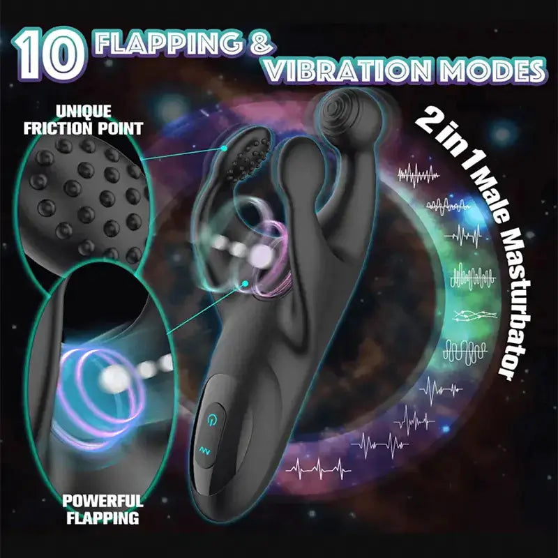 Vanguard: Portable Penis Head Stimulator with 10 Vibrating Modes