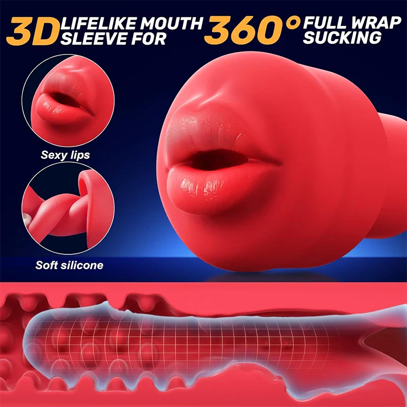 XP9: 2-in-1 Penis Pump & Stroker with Realistic Mouth & Pussy Sleeves