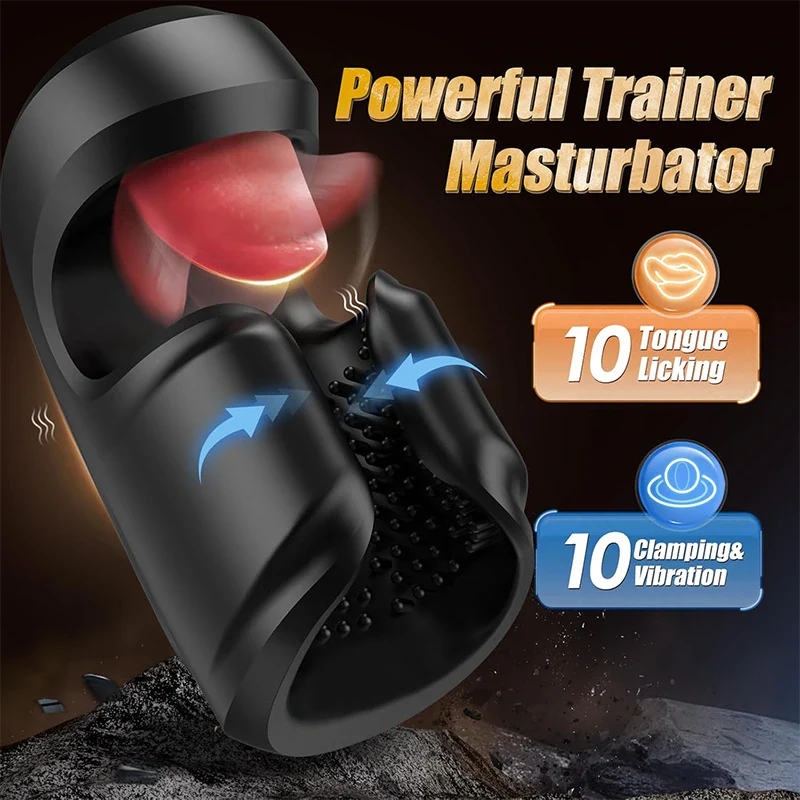 Mercenary: Tongue-Lick & Vibration Glans Trainer – 10 Modes for Endurance & Pleasure