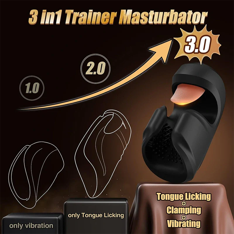 Mercenary: Tongue-Lick & Vibration Glans Trainer – 10 Modes for Endurance & Pleasure