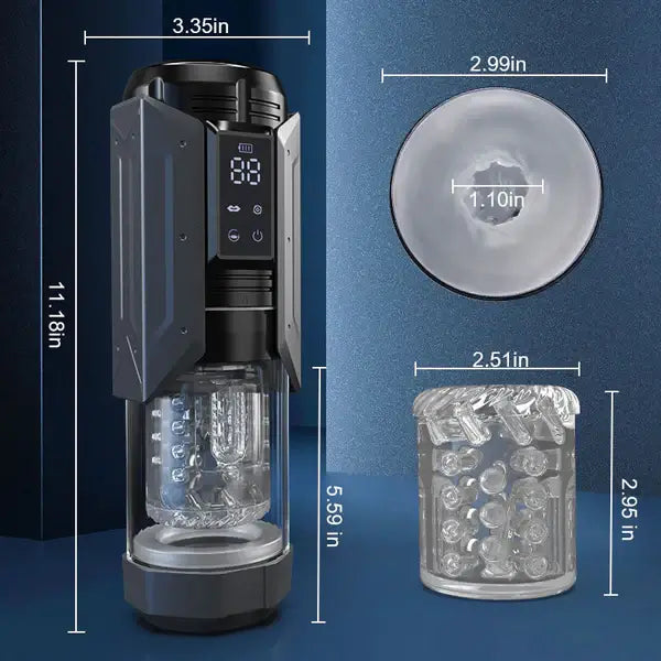 Ironclad: Deep-Throat Stroker – 7 Suck, Vibe & Thrust Modes with Licking Sleeve