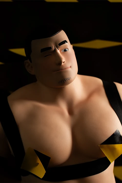 Andy: 38.14LB Premium Silicone Anime Male Sex Torso with Crafted Resin Head & 7.09" Dildo
