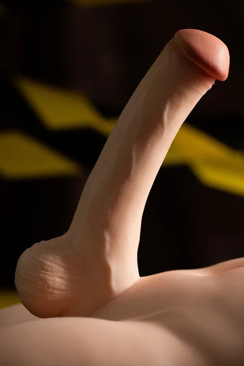 Andy: 38.14LB Premium Silicone Anime Male Sex Torso with Crafted Resin Head & 7.09" Dildo