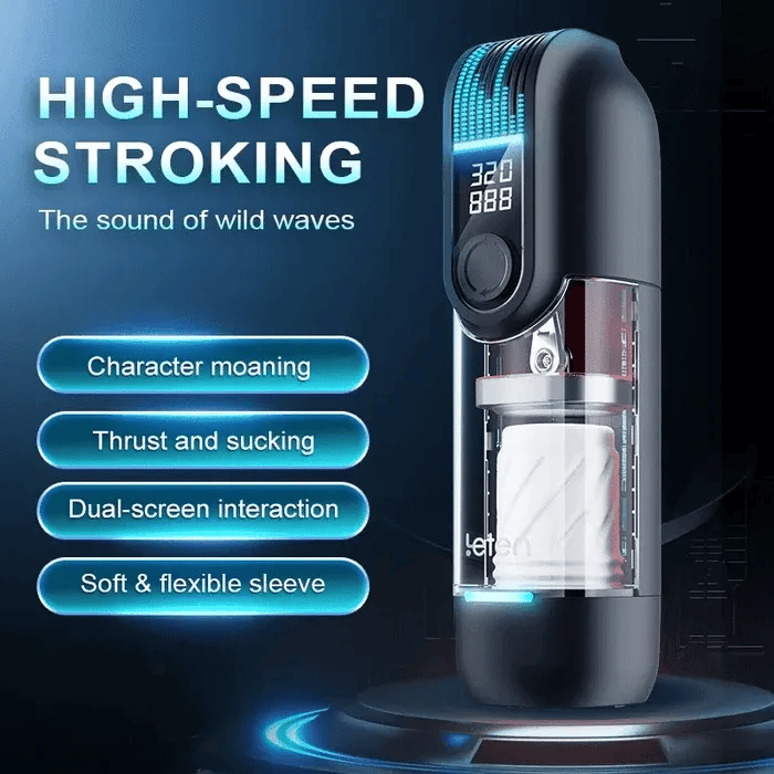 Leten Black Hole Pro: Male Stroker with Stepless Speed Control & Dual Heat