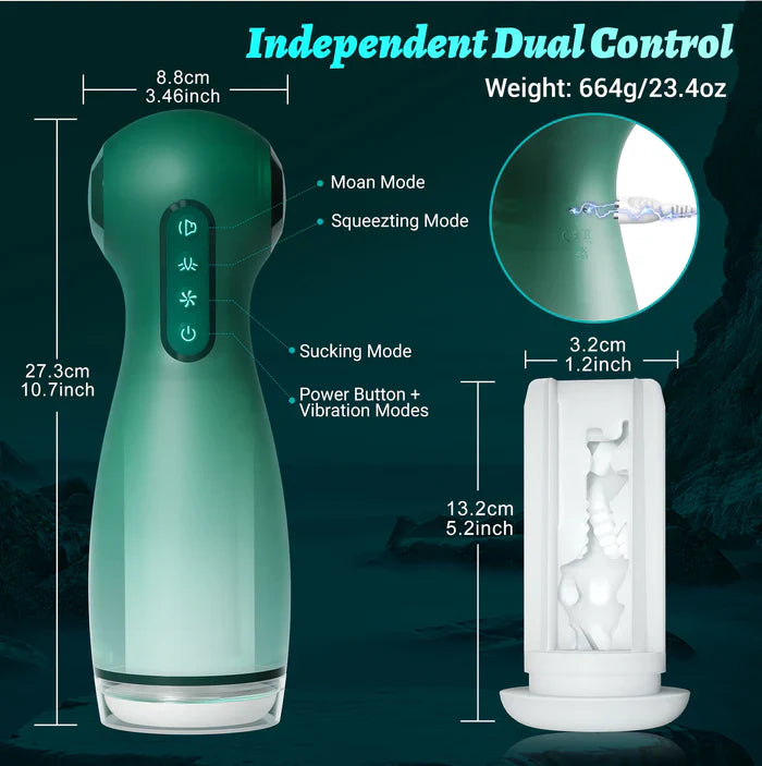 Stormbringer: 5-in-1 Smart Stroker – Suction, Vibration, App Control with Realistic Moans