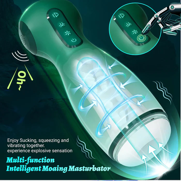 Stormbringer: 5-in-1 Smart Stroker – Suction, Vibration, App Control with Realistic Moans