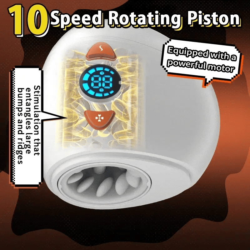 Outlaw: Multi-Zone Stroker – 10-Speed Rotating Piston for Glans, Shaft & Balls