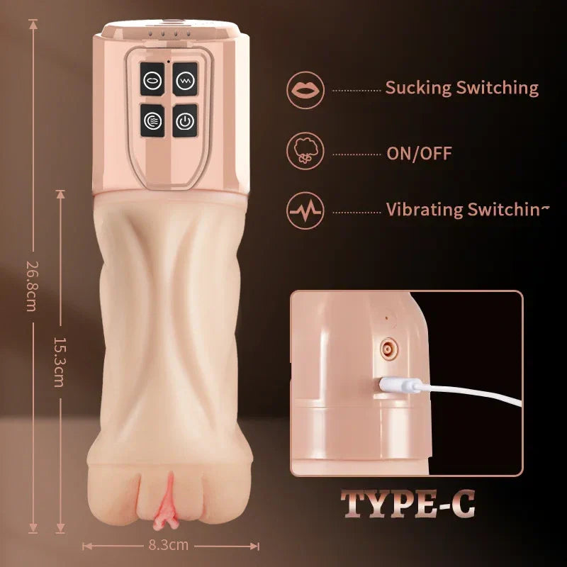 Shockwave: Deep Throat Pocket Pussy – 5 Suction & 10 Vibration Modes